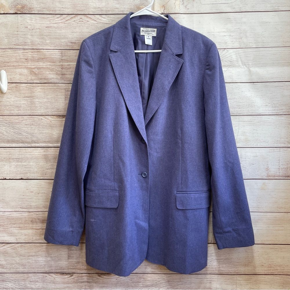 VINTAGE PENDLETON WOOL BLAZER IN LILAC‎